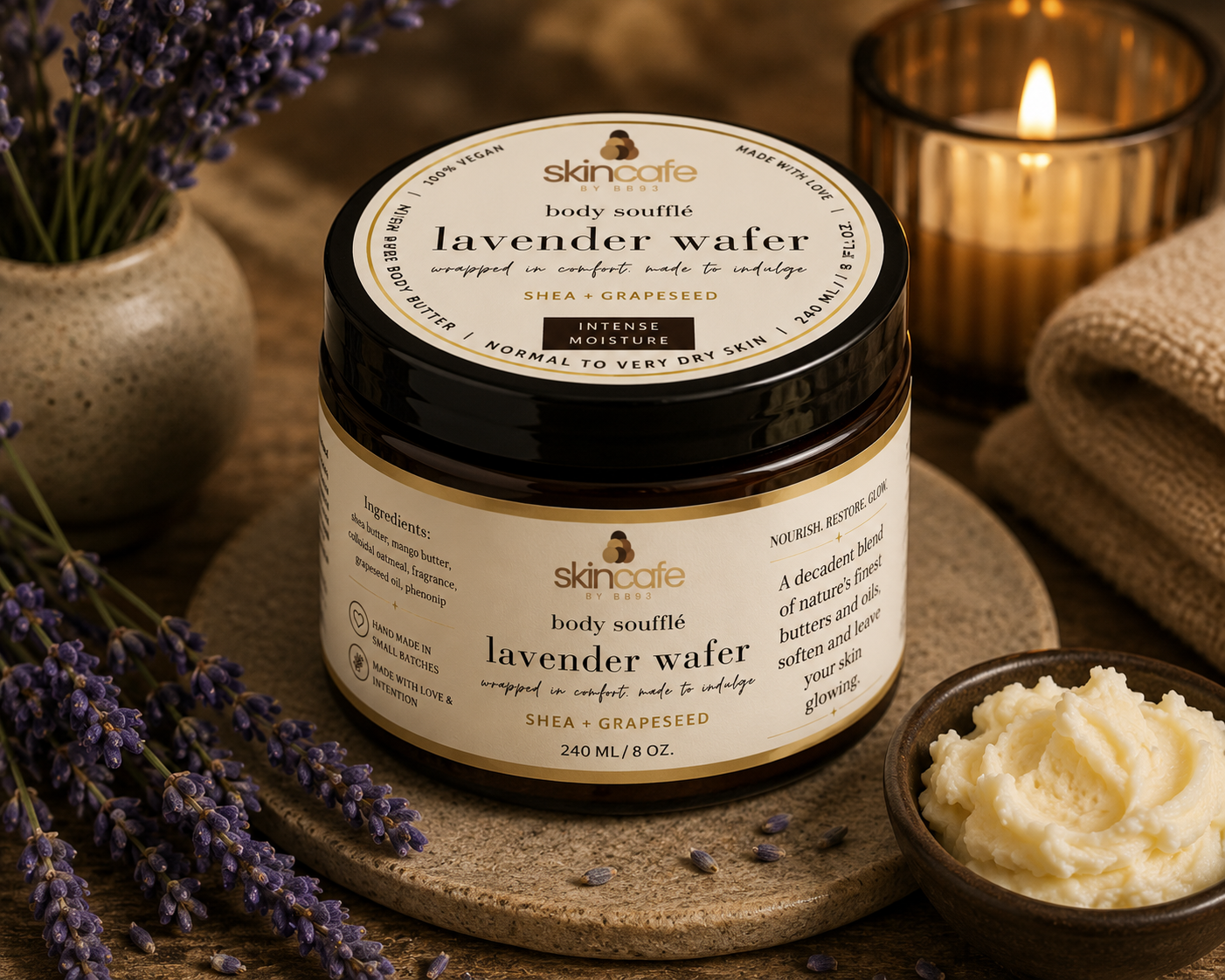 Lavender Wafer Soufflé